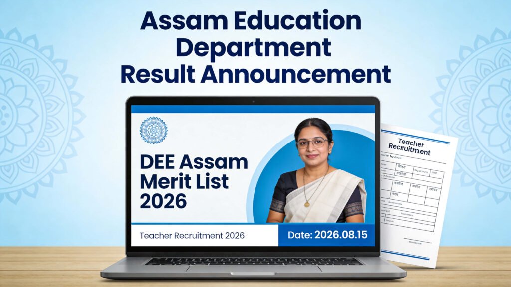 DEE Assam Merit List 2026 LP UP Teacher Provisional List
