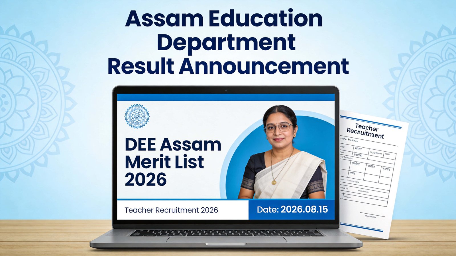 DEE Assam Merit List 2026 LP UP Teacher Provisional List