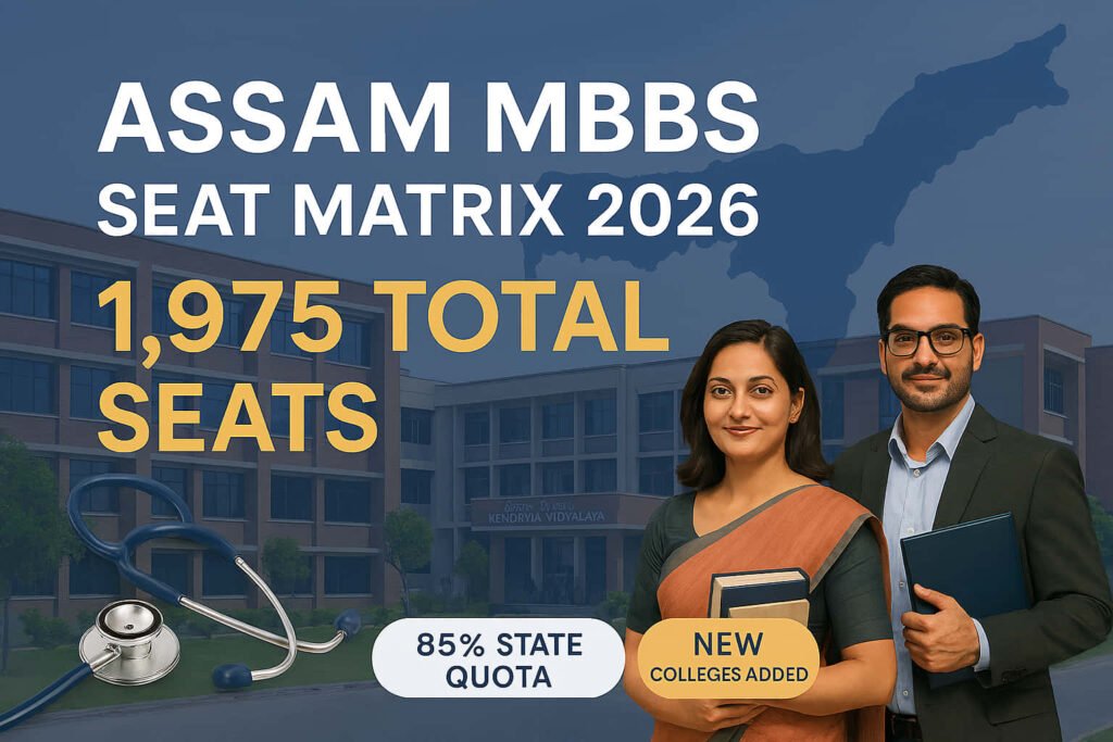 DME Assam MBBS & BDS Seat Matrix 2026 Update