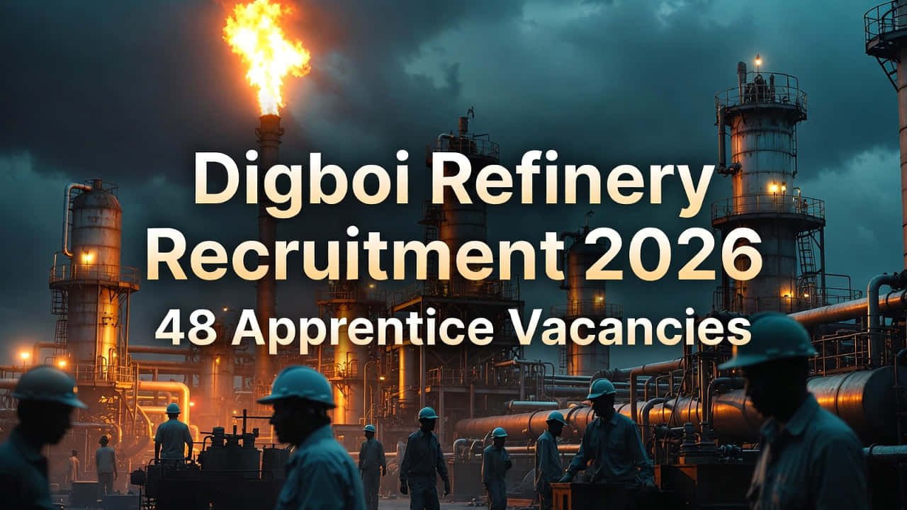 IOCL Digboi Refinery apprentice recruitment 2026 notification banner