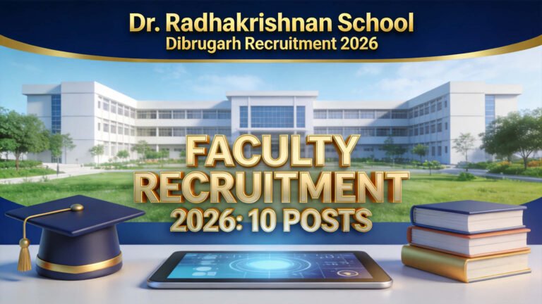 TGT PGT teacher vacancy Dr Radhakrishnan School Dibrugarh