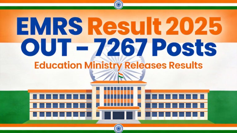 EMRS Teaching & Non-Teaching Result 2025 Notice