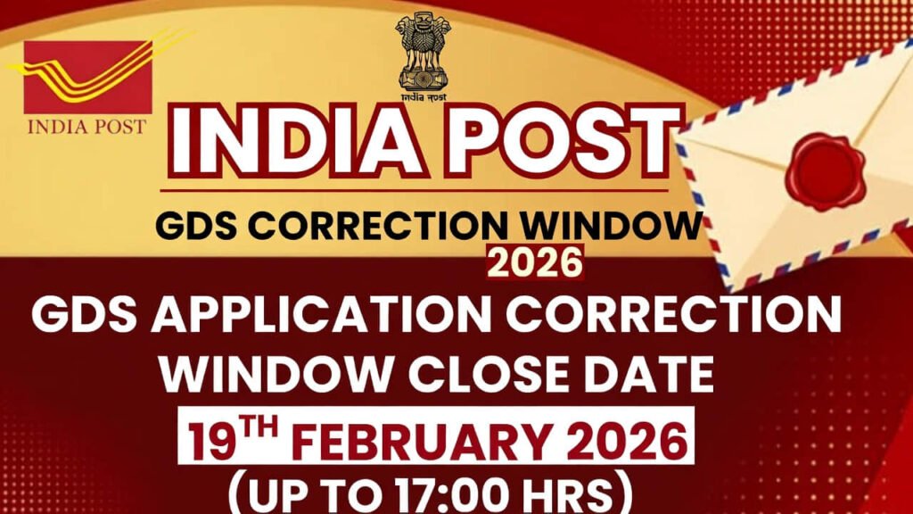 India Post GDS Correction Window 2026 Notice