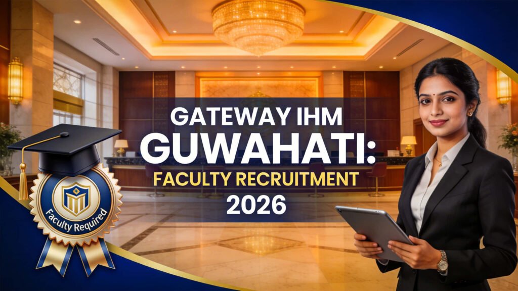 A professional front desk instructor training students at Gateway IHM Guwahati