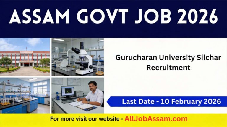 Gurucharan University Silchar Technical Assistant recruitment 2026
