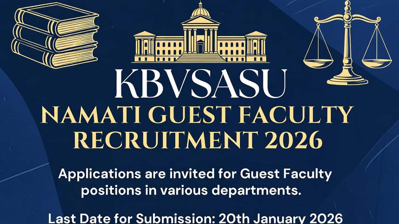 KBVSASU Namati Guest Faculty Recruitment 2026 Notice