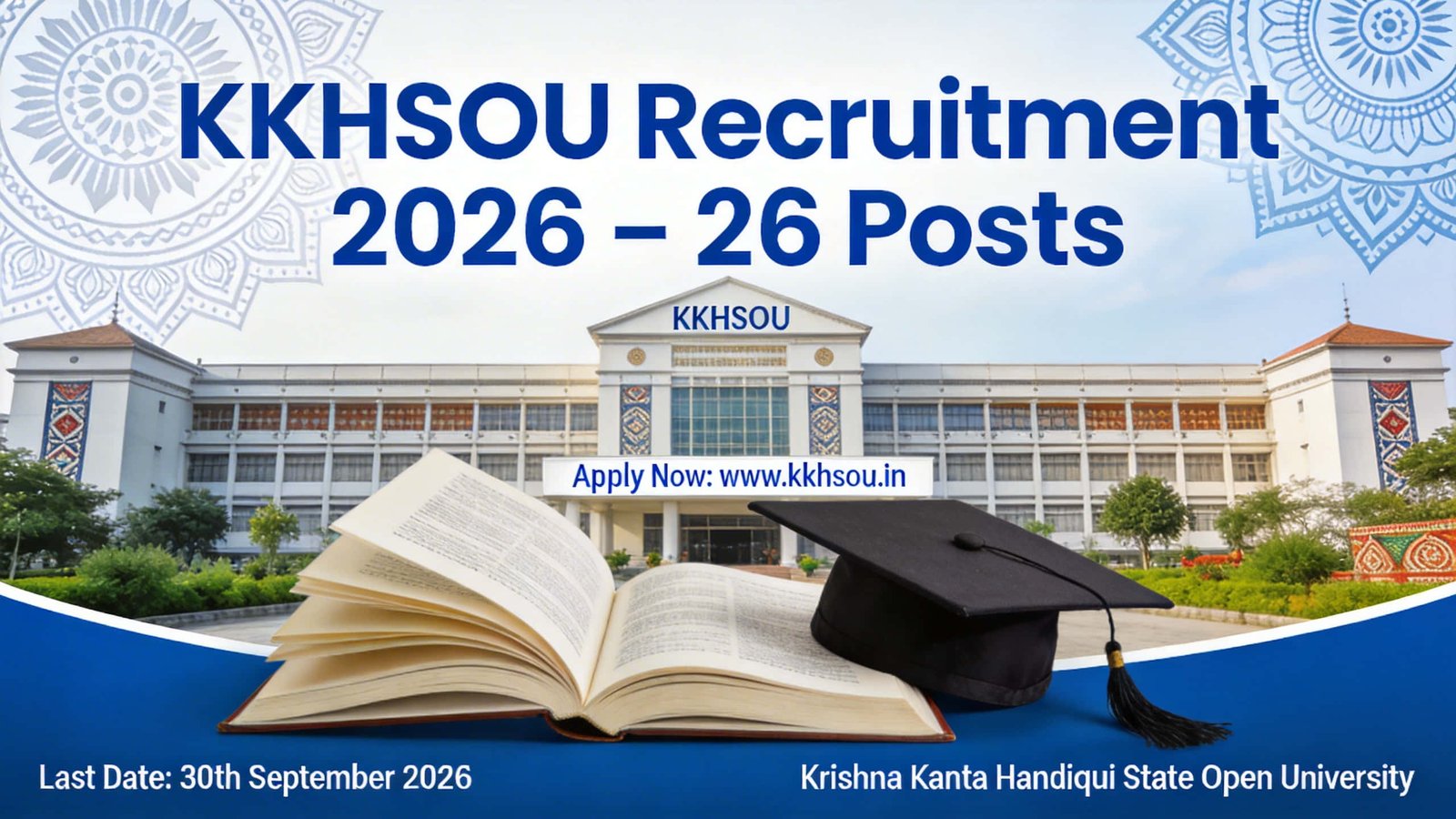 KKHSOU Guwahati Recruitment 2026 Assistant Professor