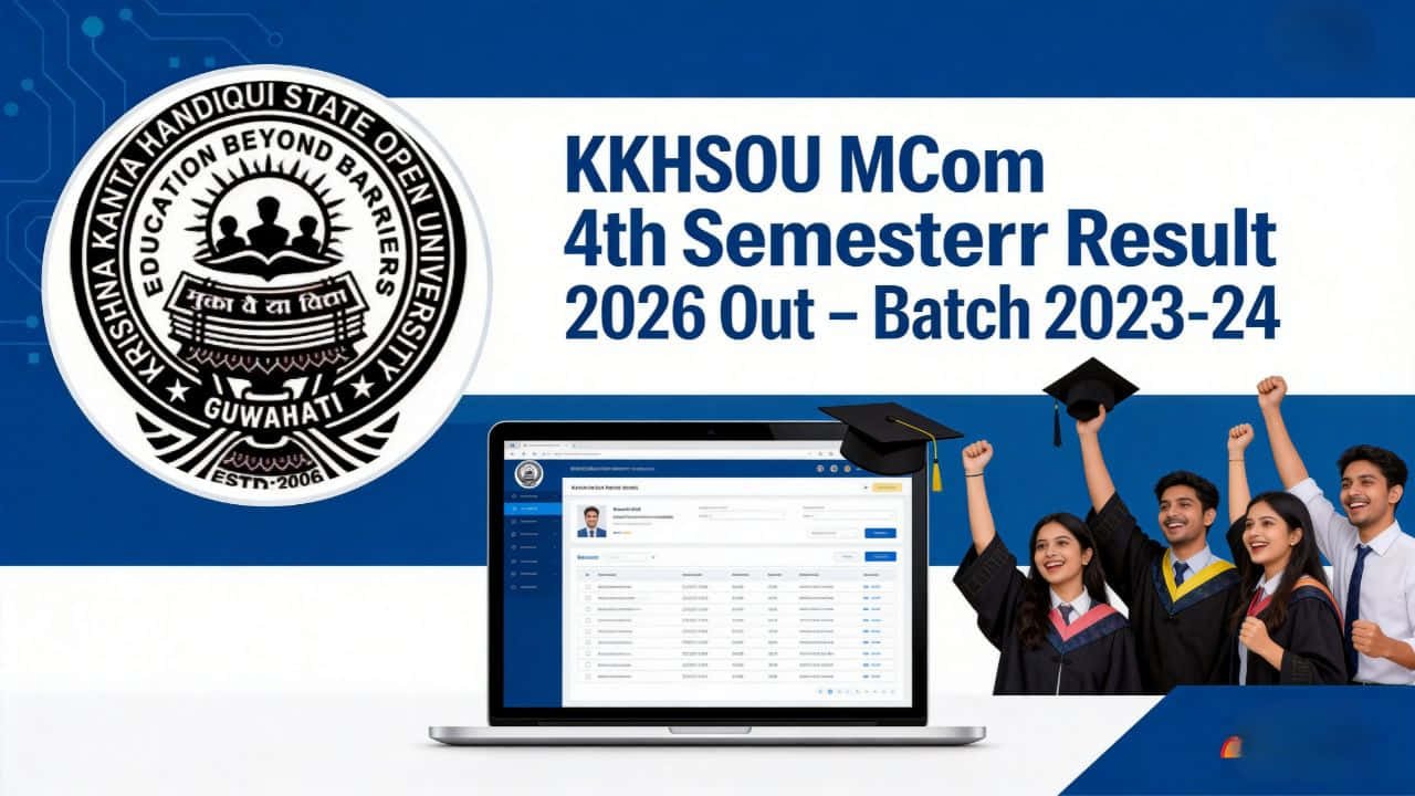 KKHSOU MCom Final Semester Result 2026 Batch 2023-24 Online Check