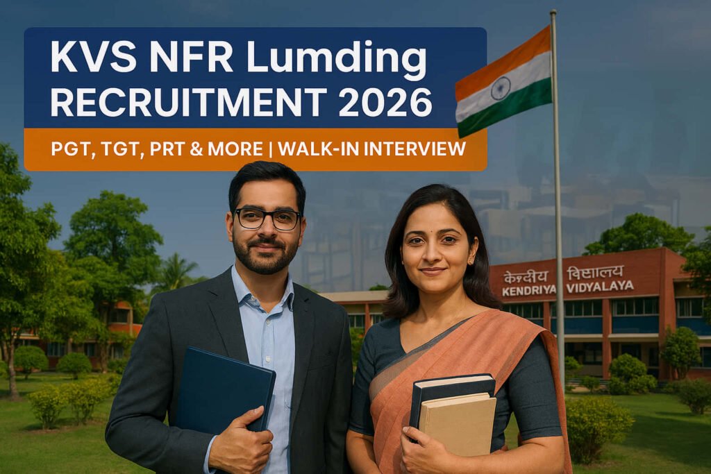 KVS NFR Lumding Recruitment 2026 KVS NFR Lumding Recruitment 2026
