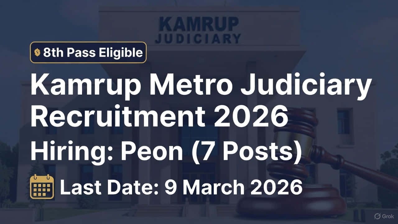 Kamrup Metro Judiciary Peon Recruitment 2026 Office of Chief Judicial Magistrate Guwahati