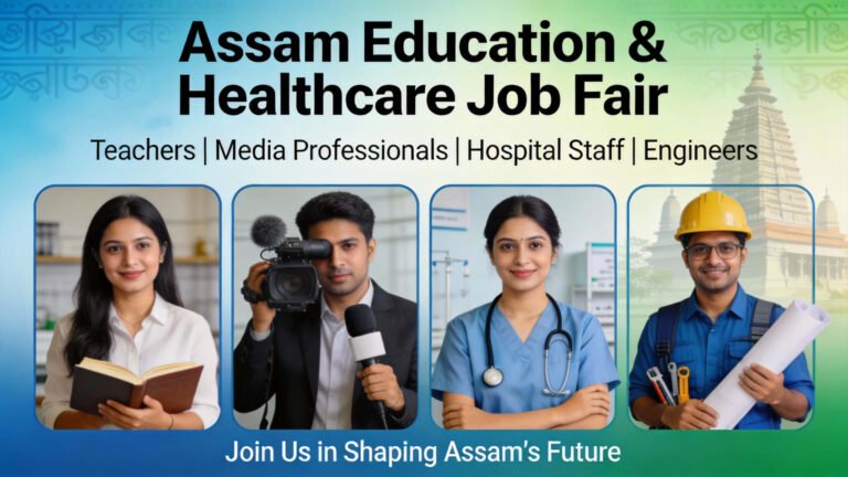 Teacher, media, hospital and private job vacancies in Assam 2026