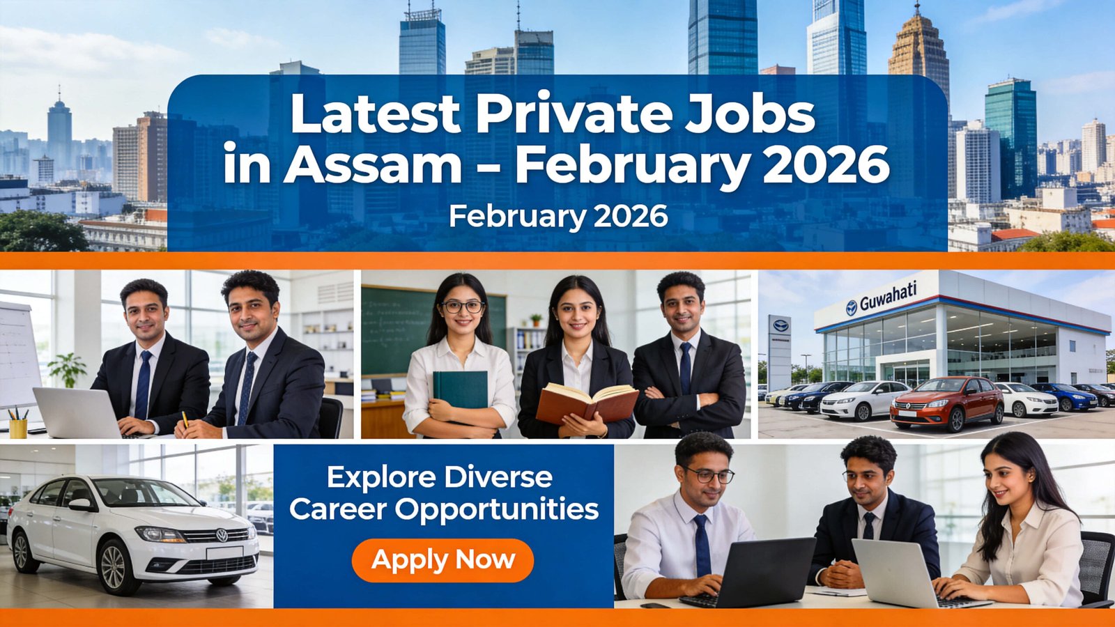 Private job vacancies in Guwahati Assam February 2026