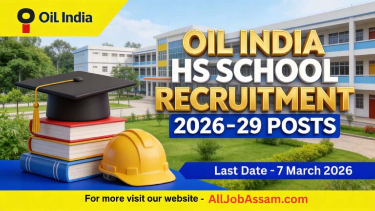 Oil India Higher Secondary School teacher recruitment 2026