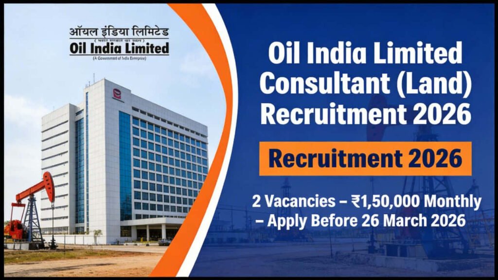 Oil India Limited Duliajan Consultant Land Vacancy 2026 Apply Online