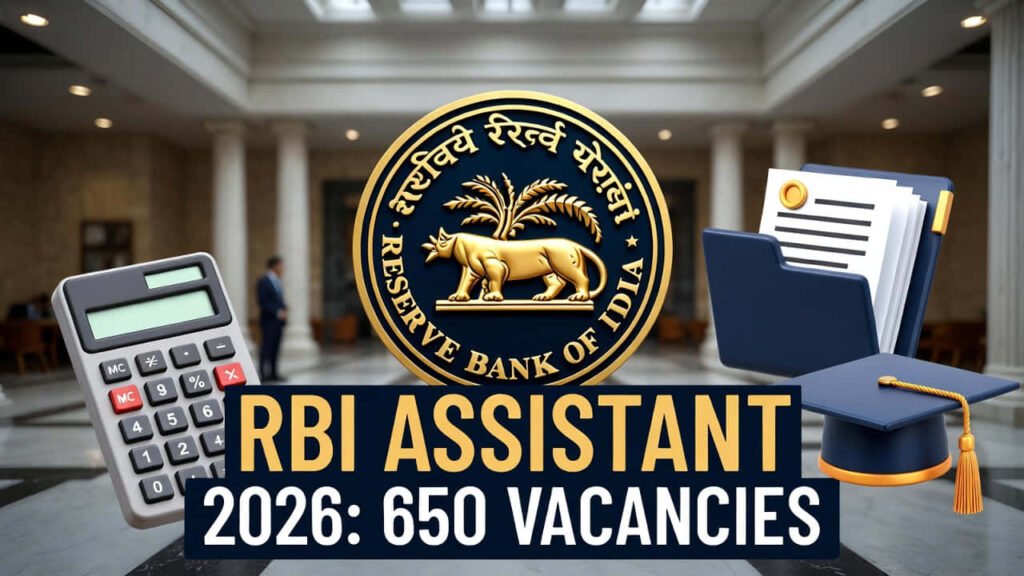 RBI Assistant 650 Vacancy Notification