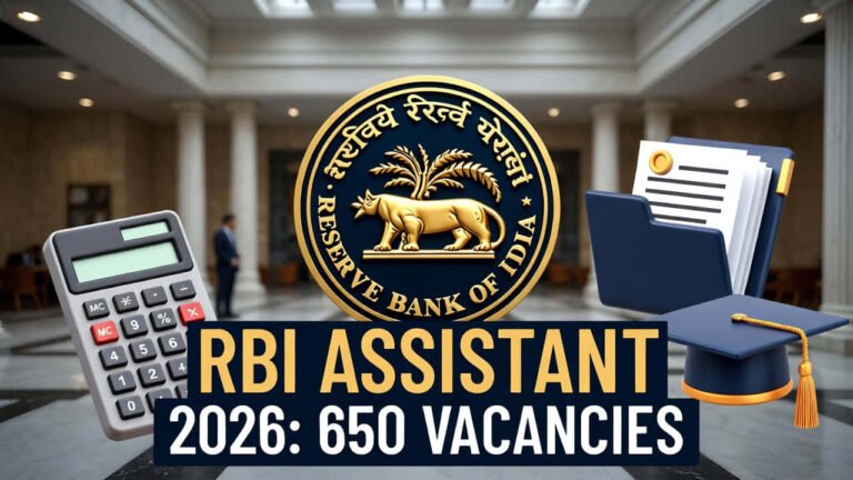 RBI Assistant 650 Vacancy Notification