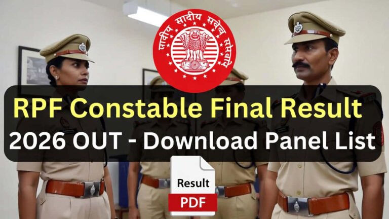 RPF Constable CEN 02/2024 Final Panel List