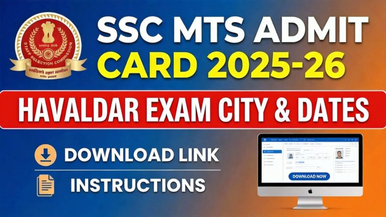 SSC MTS Havaldar Admit Card 2026 Call Letter