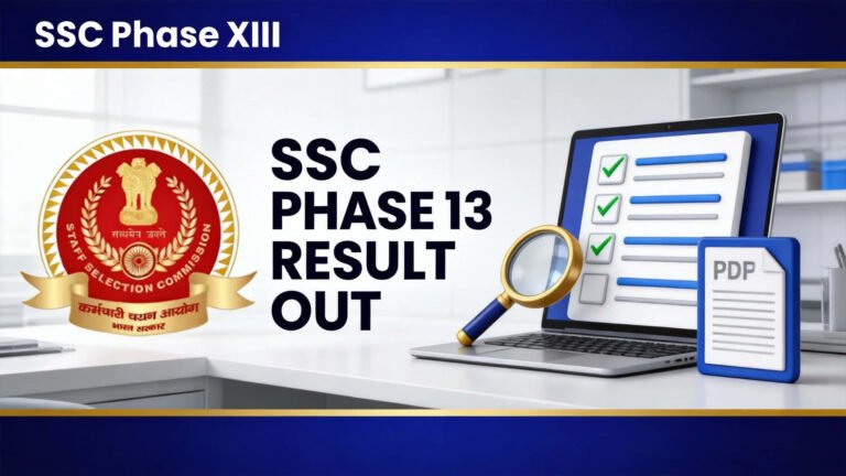 SSC Selection Post Phase 13 result 2025 check online