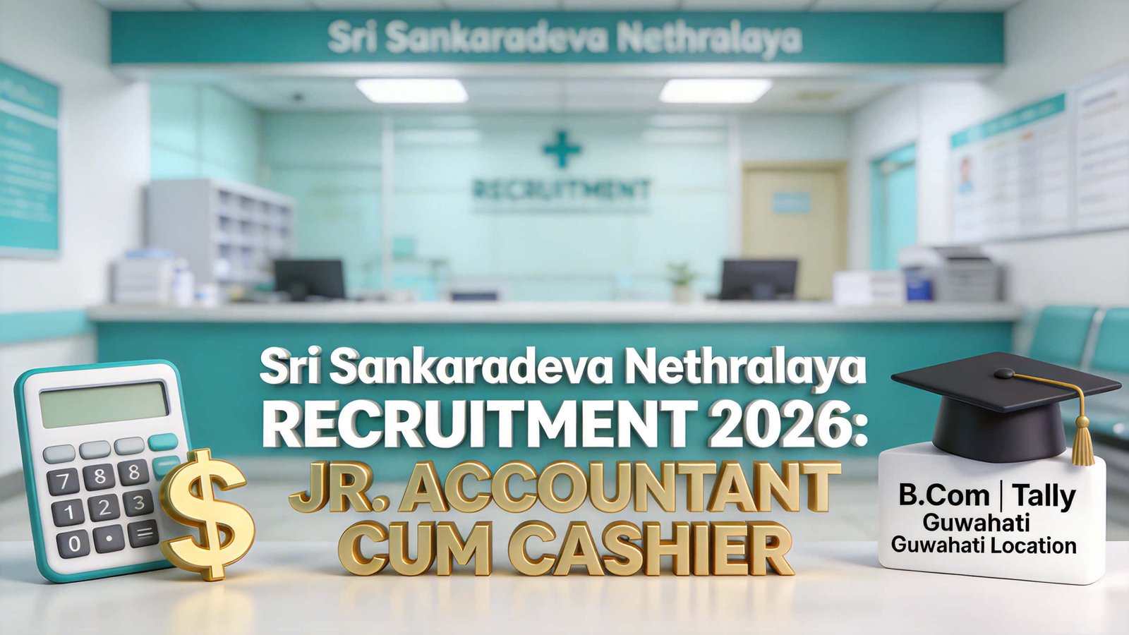 Jr Accountant-cum-Cashier Vacancy in Sri Sankaradeva Nethralaya