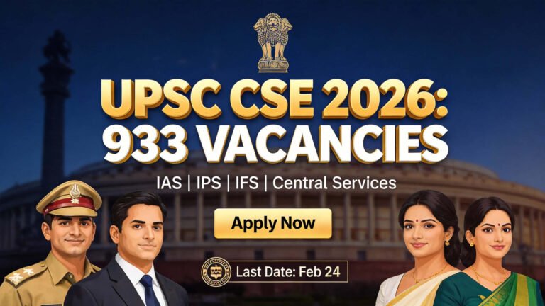 UPSC CSE 2026 apply online for IAS IPS posts