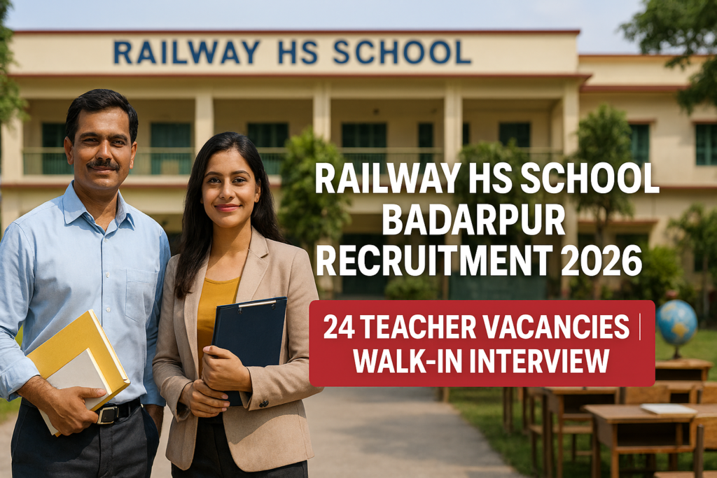 Railway HS School Badarpur Recruitment 2026 Railway HS School Badarpur Recruitment 2026