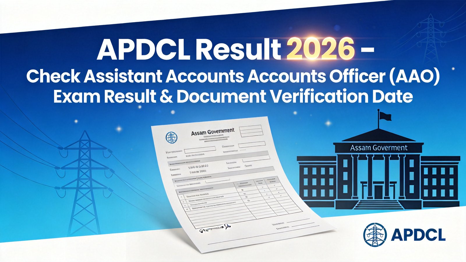 Official APDCL Result 2026 for Assistant Accounts Officer Merit List by APSC.