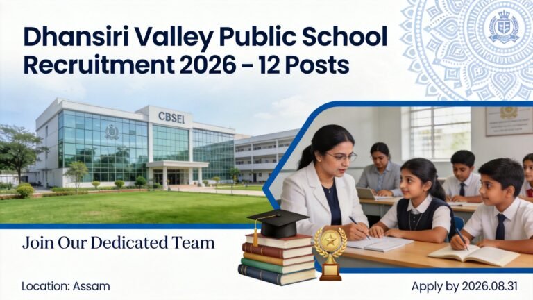 DVPS Numaligarh Teaching Vacancy 2026 – 12 Posts