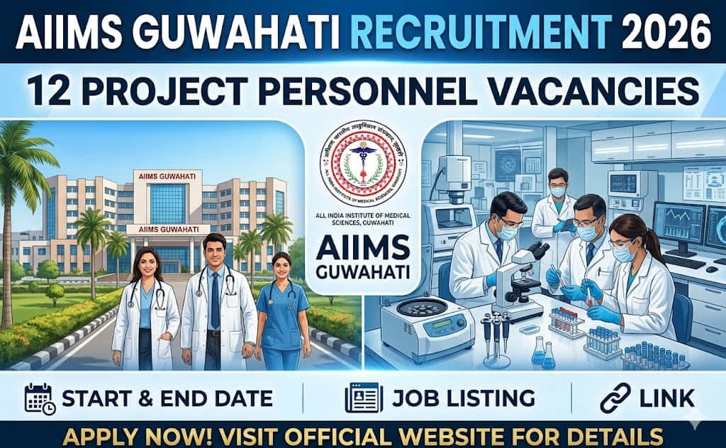 AIIMS Guwahati Recruitment 2026 Project Personnel Vacancy