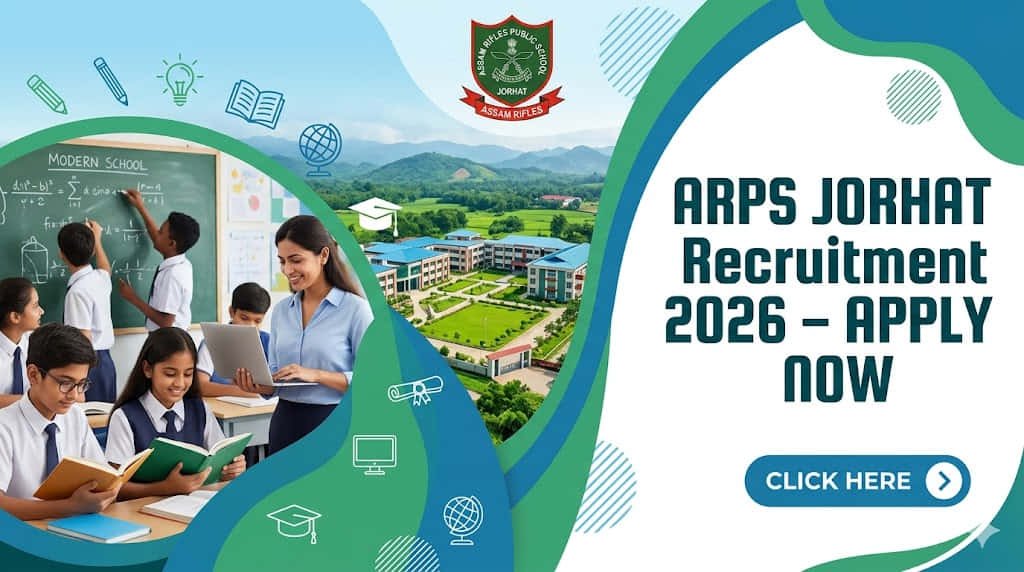 ARPS Jorhat Recruitment 2026 Teacher Vacancy