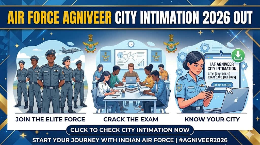 Air Force Agniveer City Intimation 2026 Exam Update