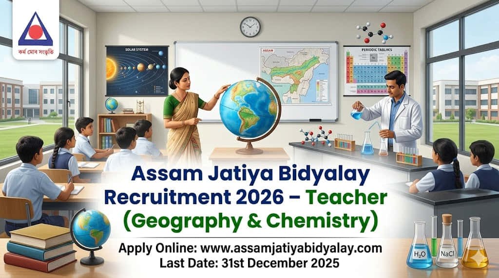 Assam Jatiya Bidyalay Recruitment 2026 Teacher Vacancy