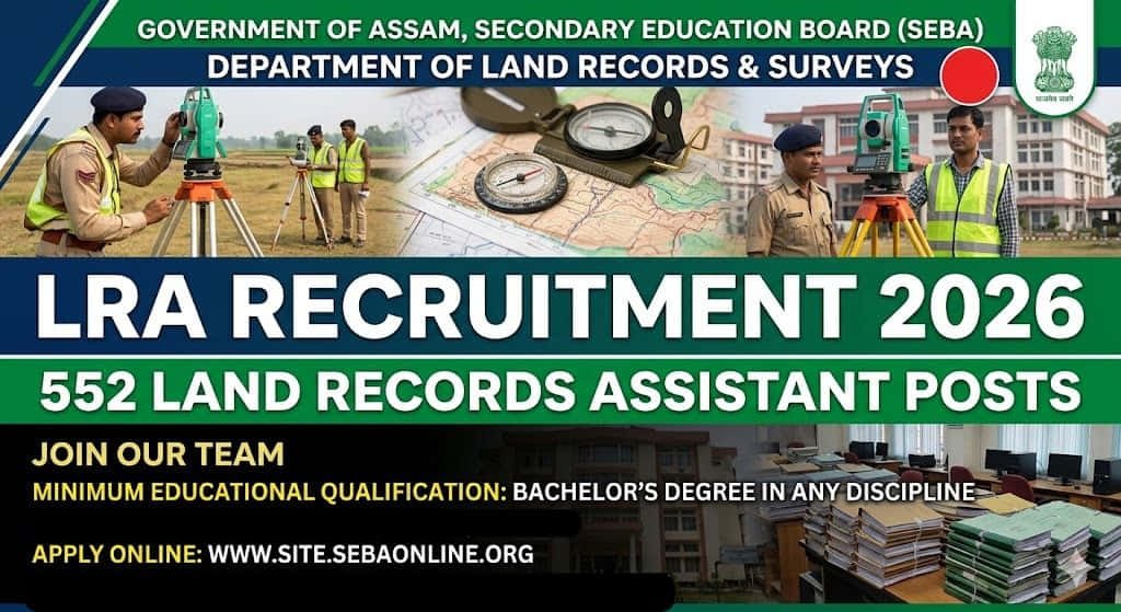 Girijananda Chowdhury University Recruitment 2026 – Apply for Teaching & Non-Teaching Posts 3 LRA Recruitment 2026 Land Records Assistant Vacancy