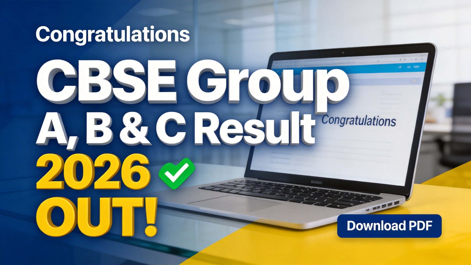 CBSE Group A B C written exam result 2026 declared