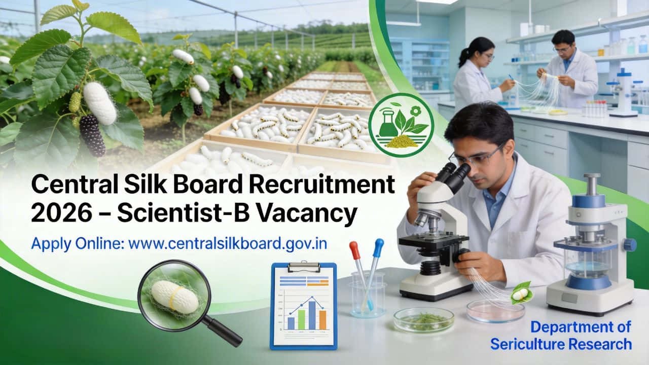 Central Silk Board Recruitment 2026 Scientist-B