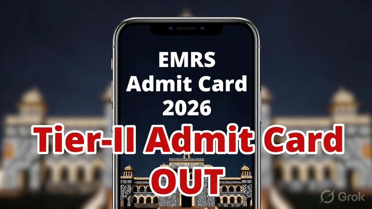 EMRS Tier 2 admit card download and exam city intimation notice 2026