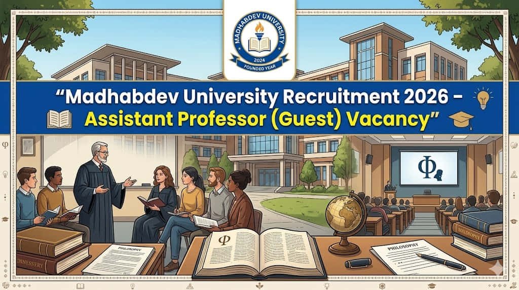 Madhabdev University Recruitment 2026 Assistant Professor