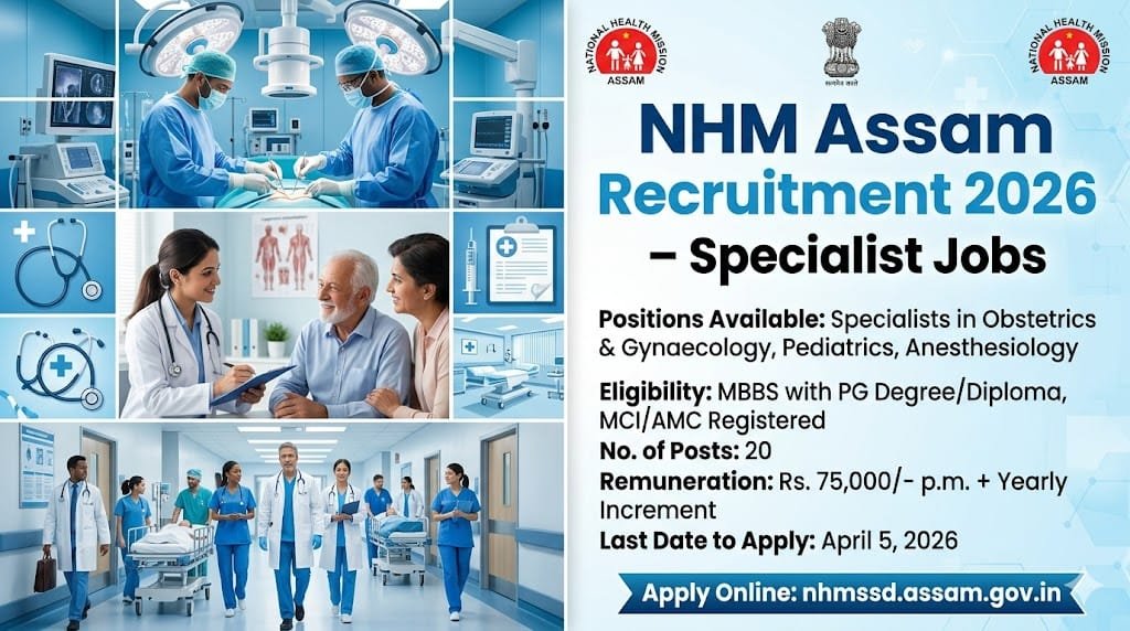 NHM Assam Recruitment 2026 Specialist Doctor Jobs