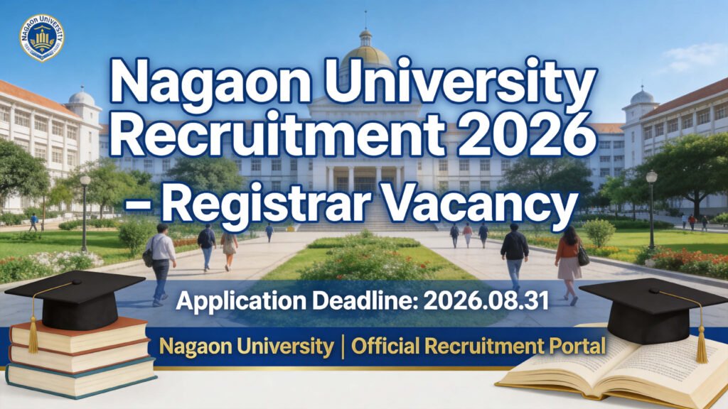 Nagaon University Recruitment 2026 Registrar Vacancy Notification
