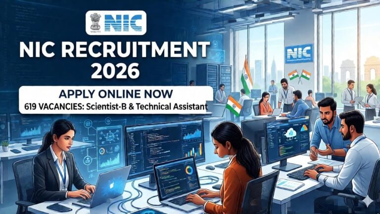 NIC Recruitment 2026 Scientist B and Technical Assistant Jobs