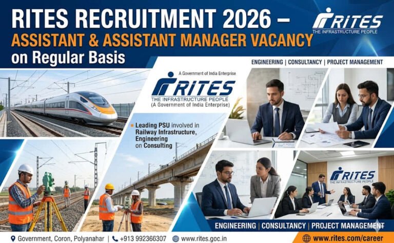 RITES Recruitment 2026 Assistant Vacancy