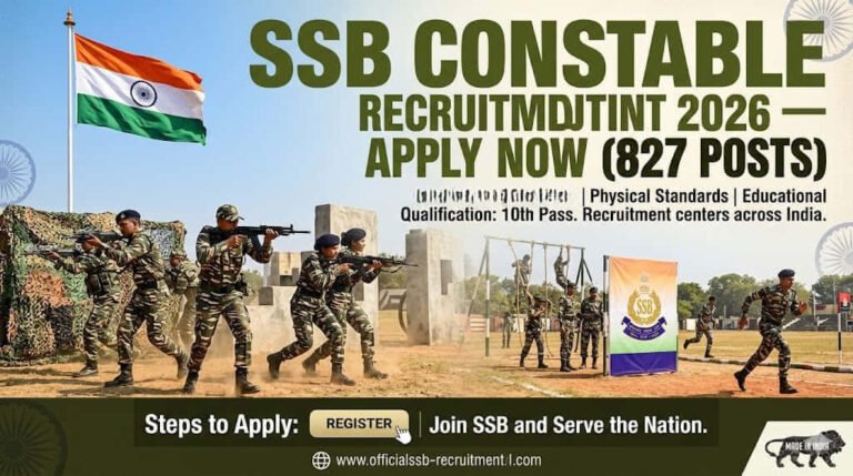 SSB Constable Recruitment 2026 Apply Online