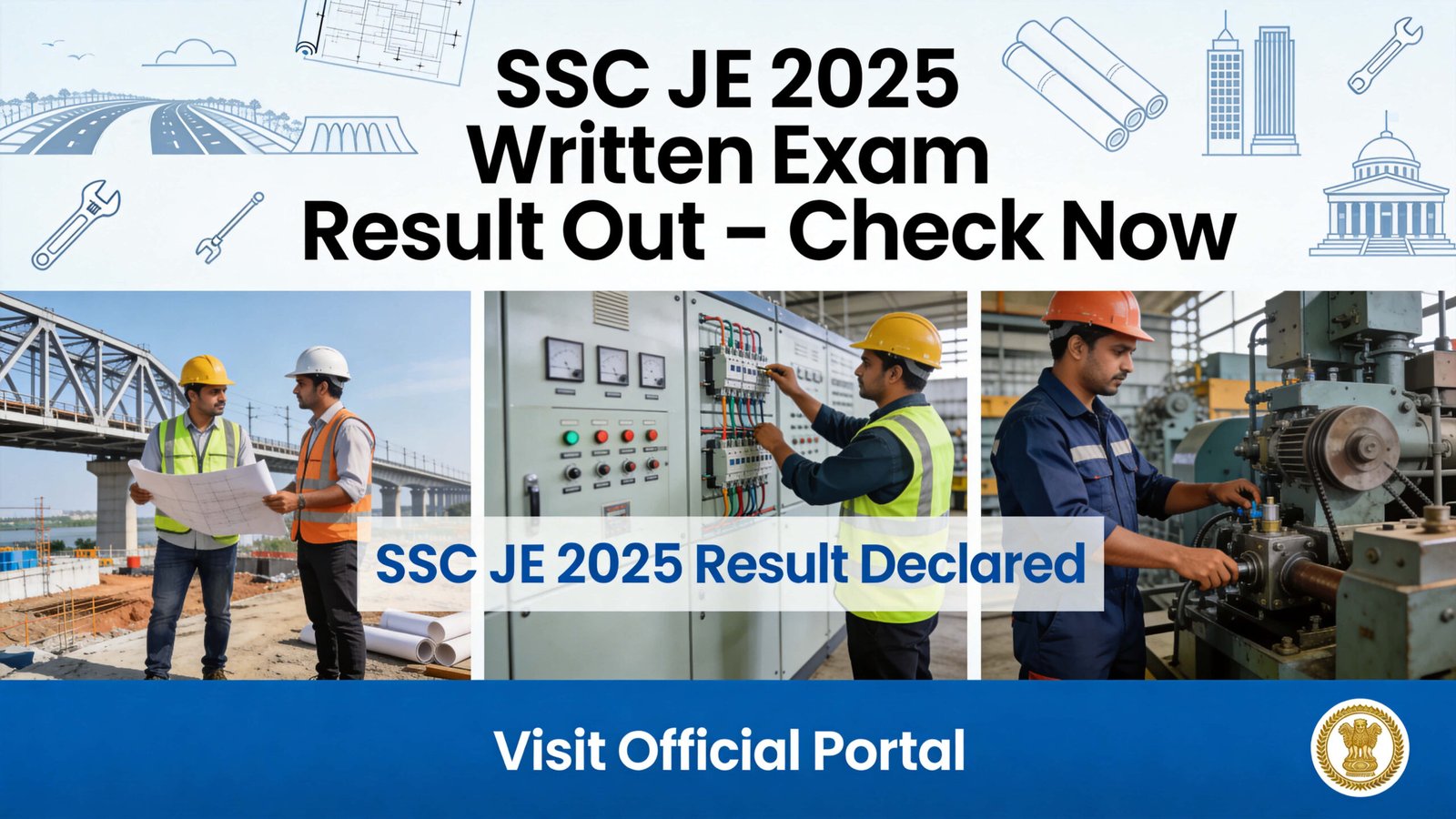 SSC JE 2025 Written Exam Result Junior Engineer Recruitment