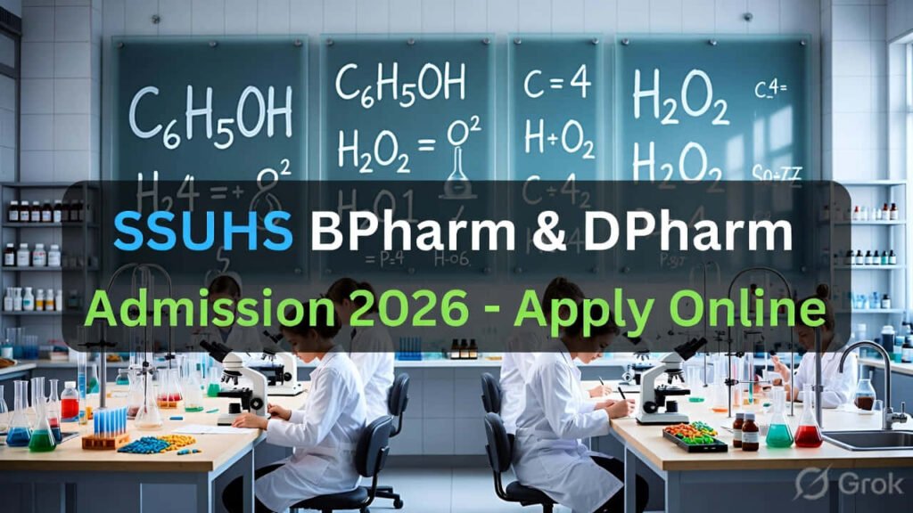 SSUHS BPharm and DPharm Admission 2026 Notification