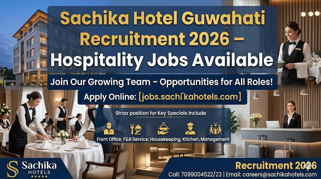Sachika Hotel Guwahati Recruitment 2026
