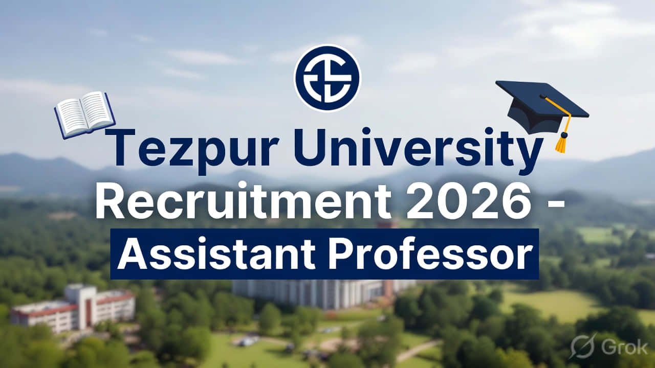Tezpur University Assistant Professor Recruitment 2026 notification for CPDT contract faculty