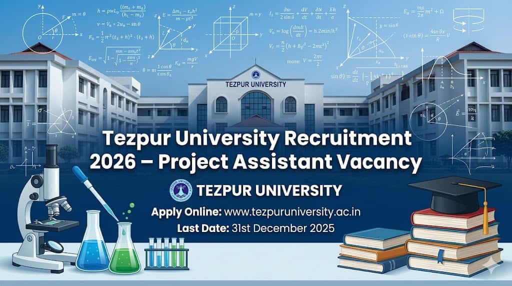 Tezpur University Recruitment 2026 Project Assistant