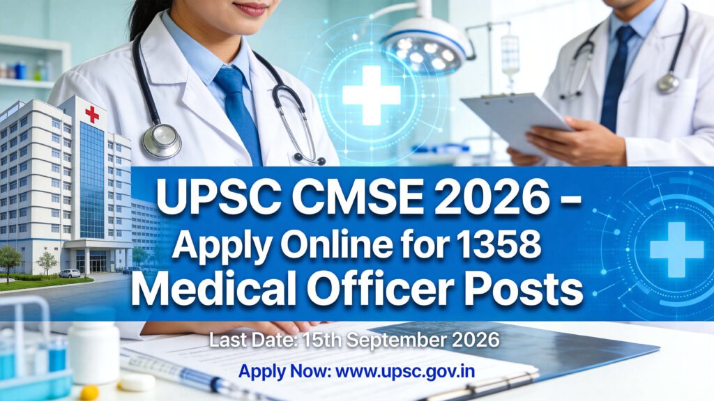 UPSC CMSE 2026 Medical Officer Recruitment
