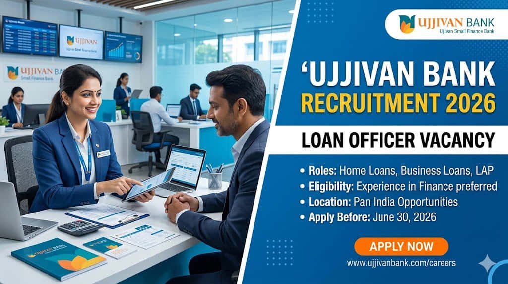 Ujjivan Bank Recruitment 2026 Loan Officer Vacancy