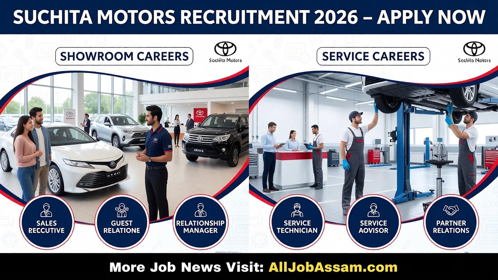 Suchita Motors Recruitment 2026 Toyota Showroom Jobs